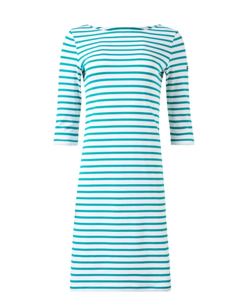 Propriano Green and White Striped Dress