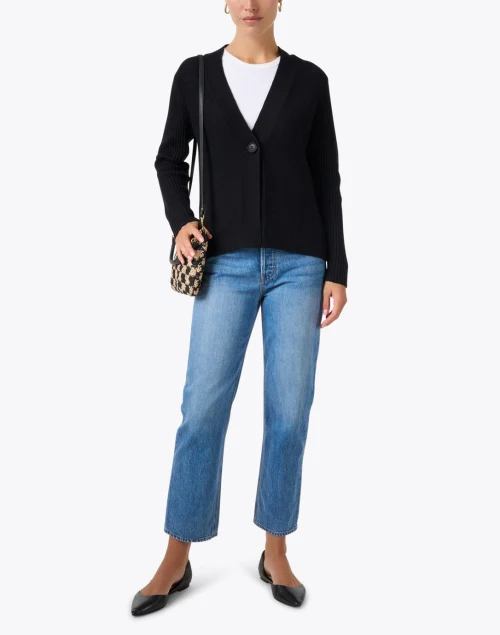 Black Cotton Cardigan