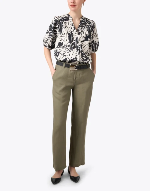 Asteria Black and White Print Blouse