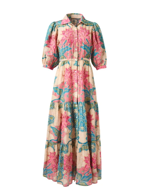 Blair Multi Print Cotton Silk Dress