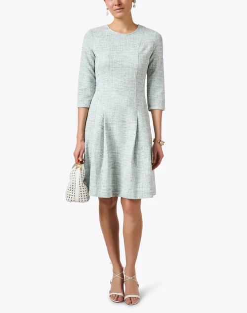 Blue Tweed Dress