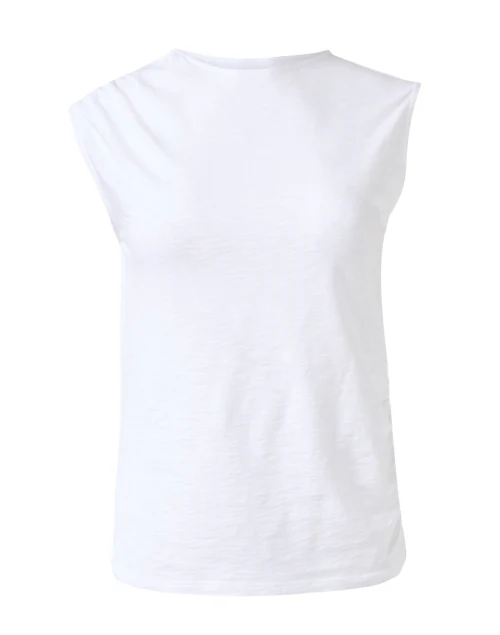 Bordy White Cotton Draped Top