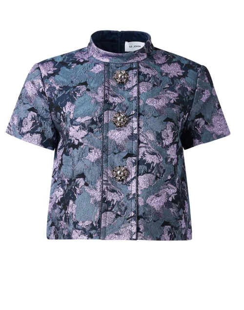 Blue Multi Jacquard Top