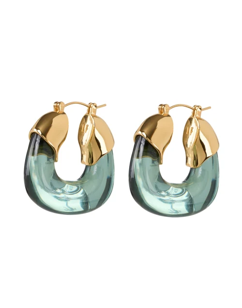 Forest Green Organic Hoop Earrings