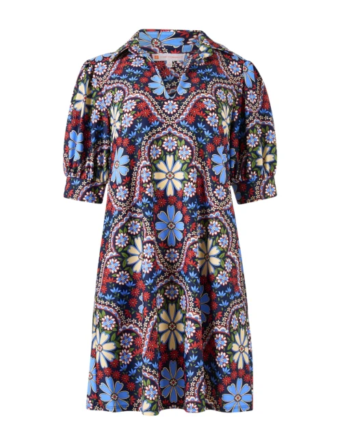 Emerson Navy Multi Floral Print Dress
