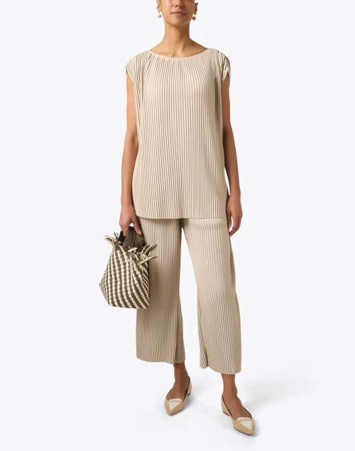 Rolanda Beige Pleated Pant