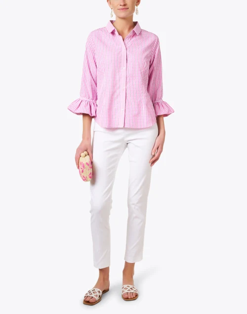 Pink and White Gingham Shirt