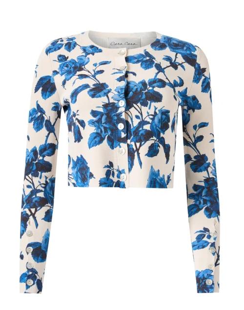 Amber White Floral Print Cardigan