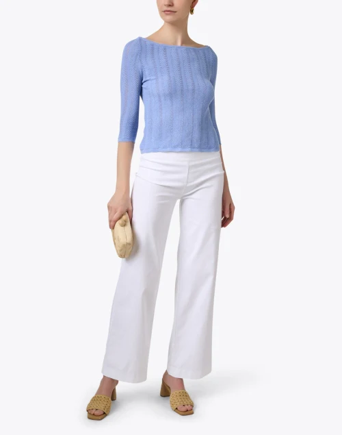 Jackie Blue Pointelle Sweater