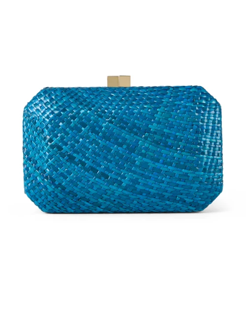 Leticia Blue Woven Clutch