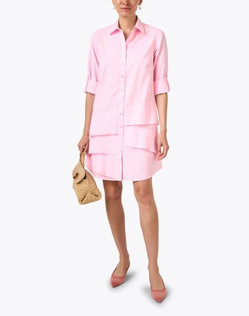Jenna Pink Cotton Linen Dress