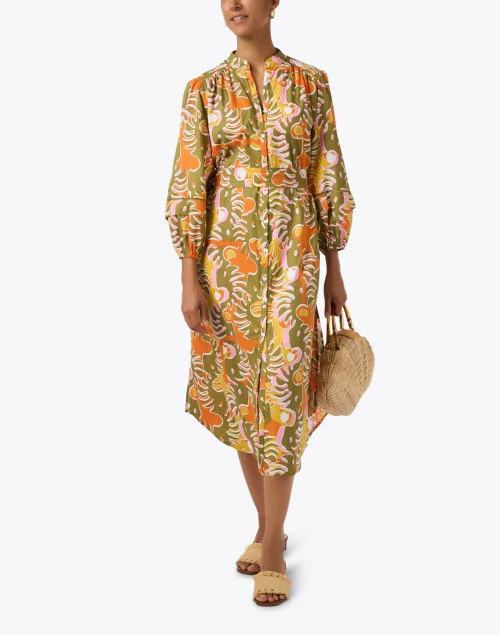Cathy Multi Print Cotton Dress