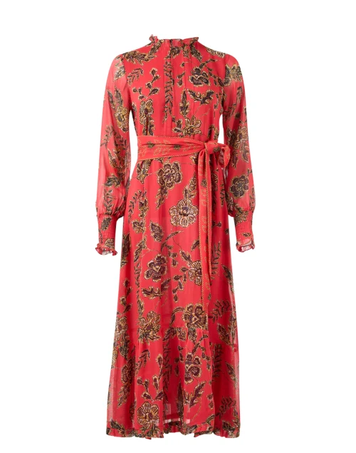 Gwynn Red Floral Print Dress