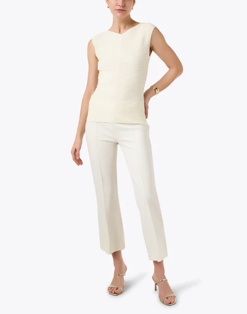 Faitini White Textured Top