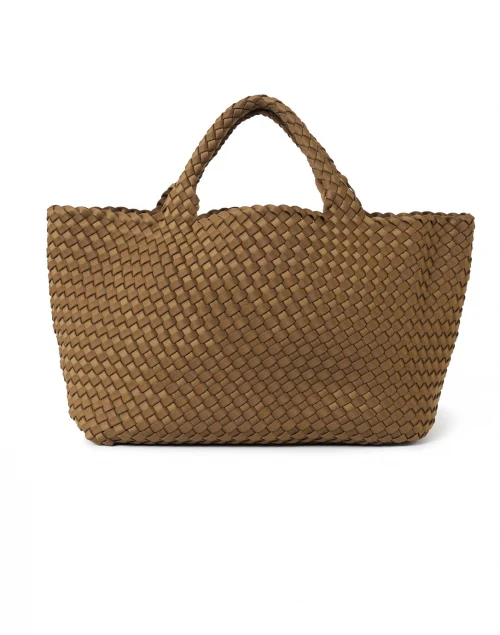 St. Barths Medium Mink Brown Woven Handbag