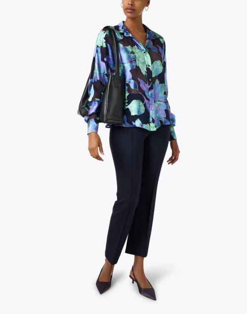 Rosario Blue Floral Print Blouse