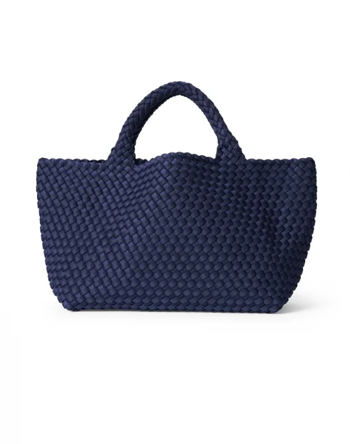 St. Barths Medium Navy Woven Handbag