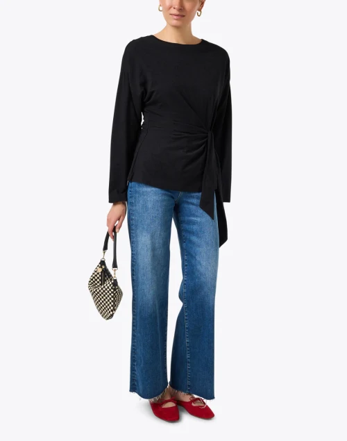 Vanina Black Cotton Top