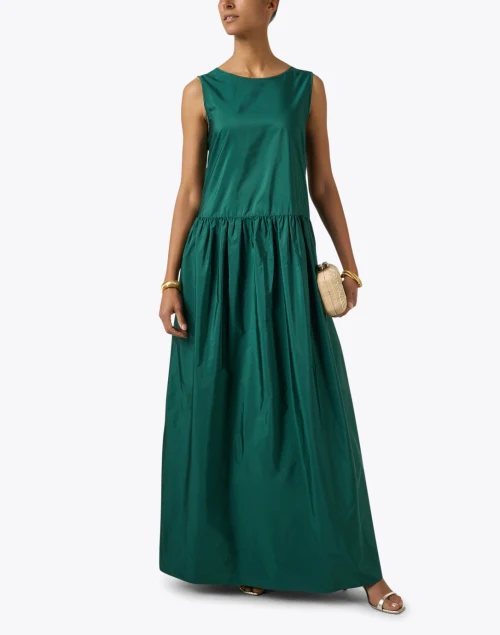 Kabala Green Drop Waist Dress