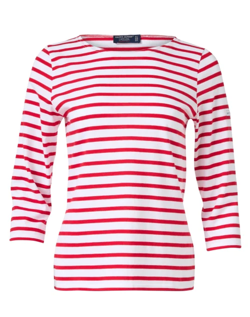 Galathee White and Red Striped Shirt