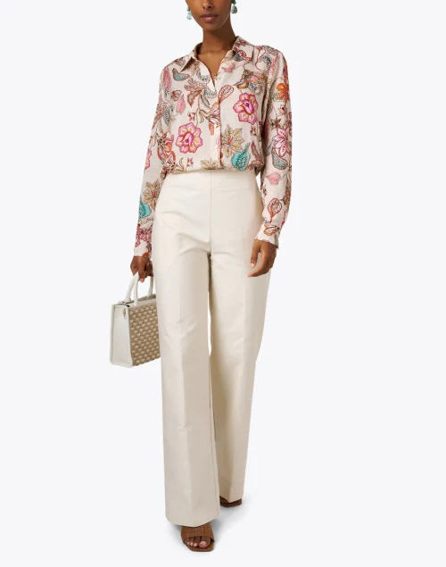 Estreta Pink Multi Floral Blouse