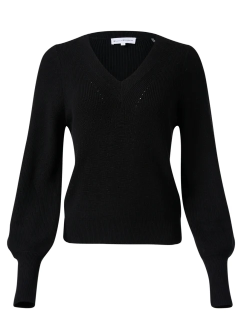 Black Cotton Silk Sweater