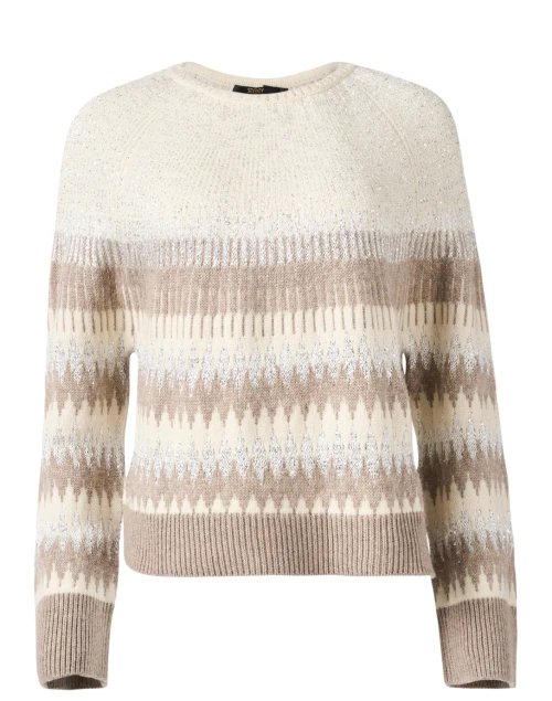 Multi Intarsia Metallic Sweater