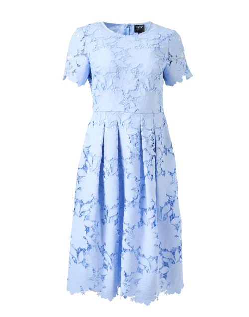 Blue Floral Lace Dress