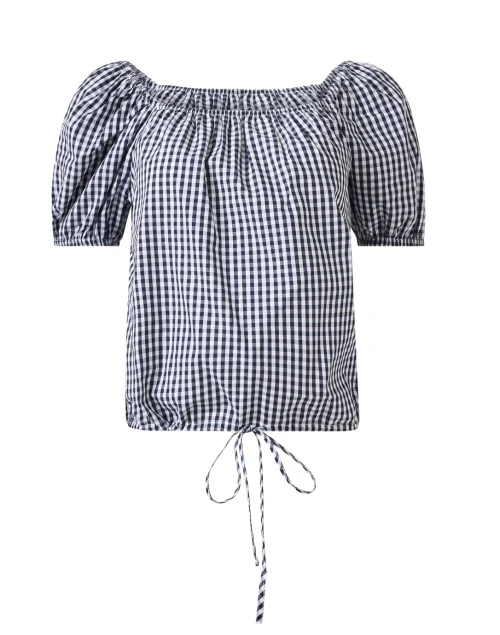 Maddie Navy and White Check Top