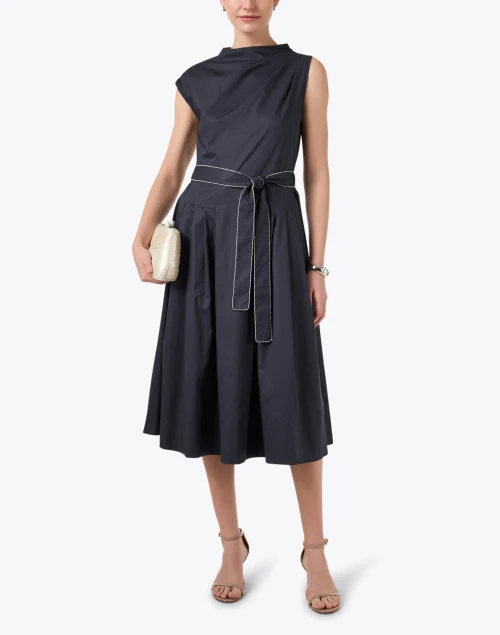 Navy Asymmetrical Dress