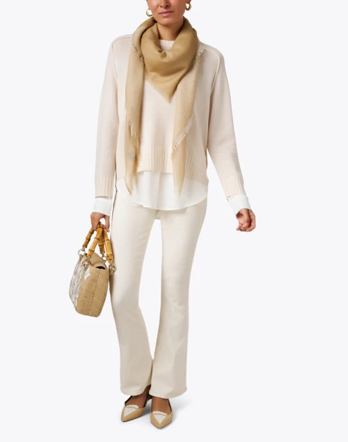 Parson Beige Wool Cashmere Looker Sweater