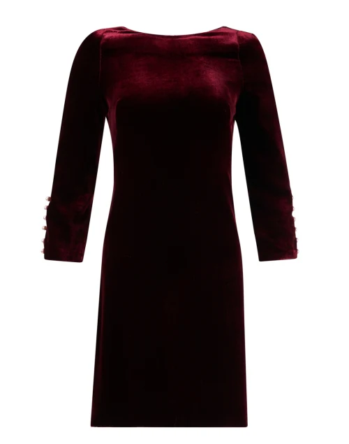 Tinkerbelle Burgundy Velvet Dress