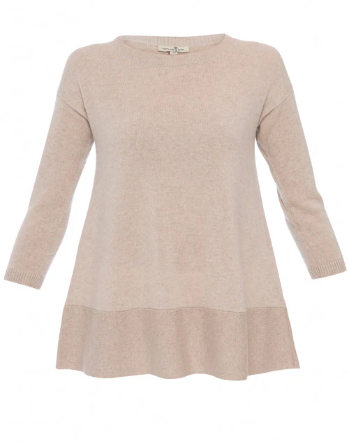 Saint Tropez Beige Cashmere Swing Sweater