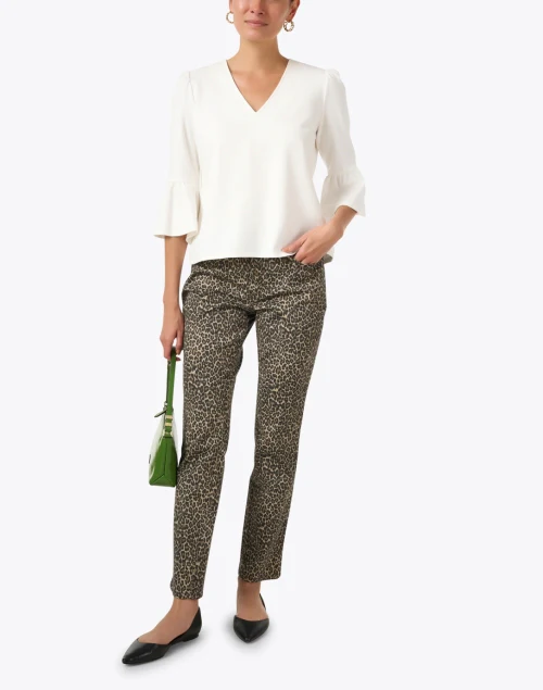Arabella Cream Ponte Knit Top