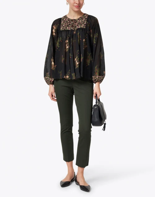 Jerry Olive Green Stretch Cotton Pant