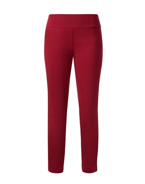 Red Control Stretch Pull On Ankle Pant