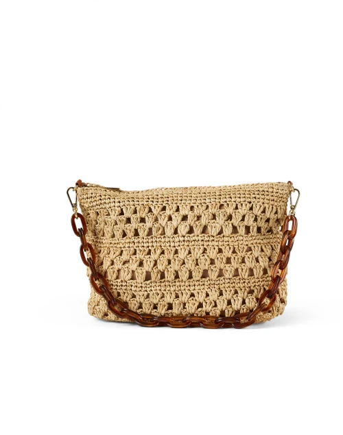 Luana Tan Raffia Shoulder Bag