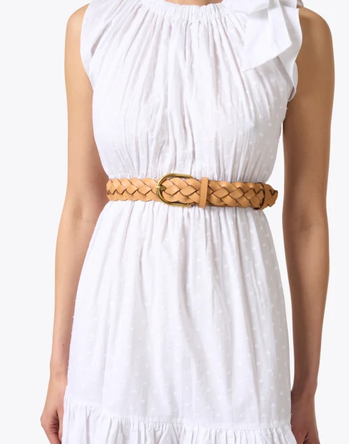 Carson Honey Woven Leather Belt