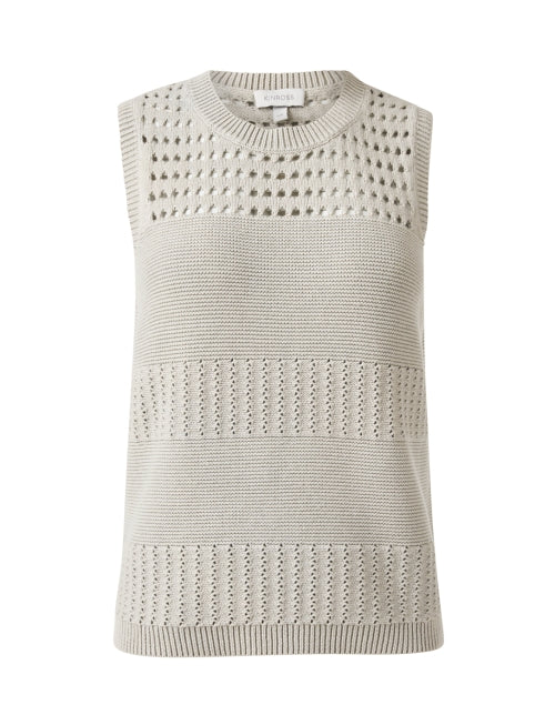 Beige Textured Knit Top