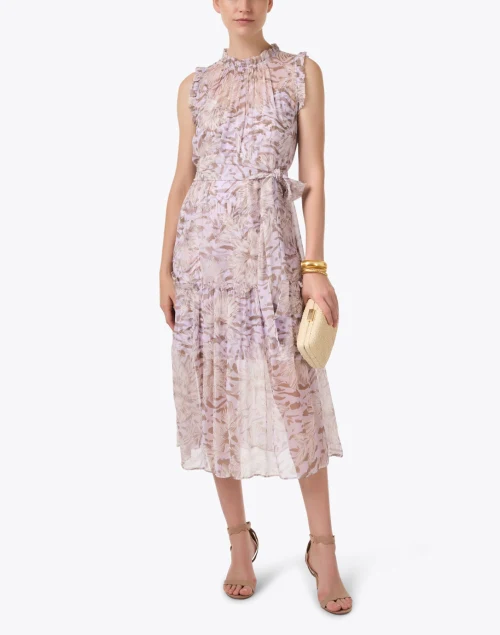Gemma Lilac Print Silk Dress