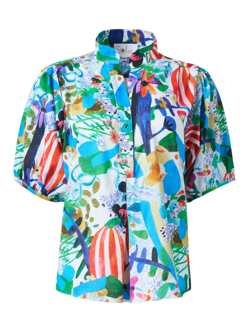 Villamarie Multi Print Cotton Top