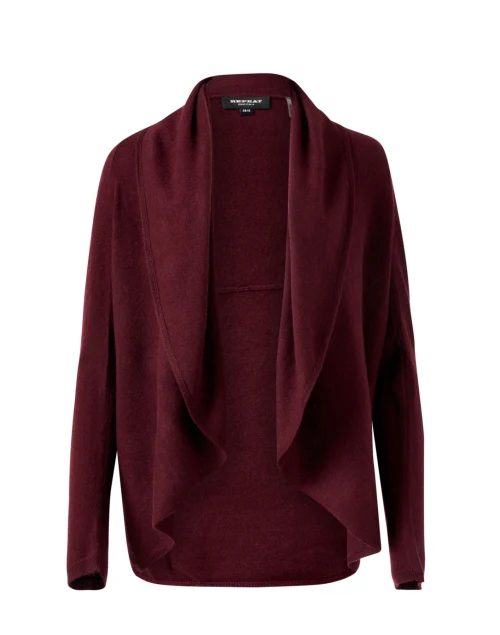 Maroon Cashmere Circle Cardigan