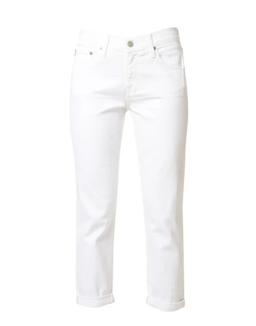 Relaxed Fit Slim White Jean