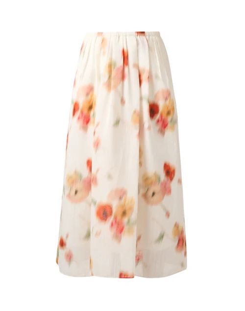 Cream Print Skirt