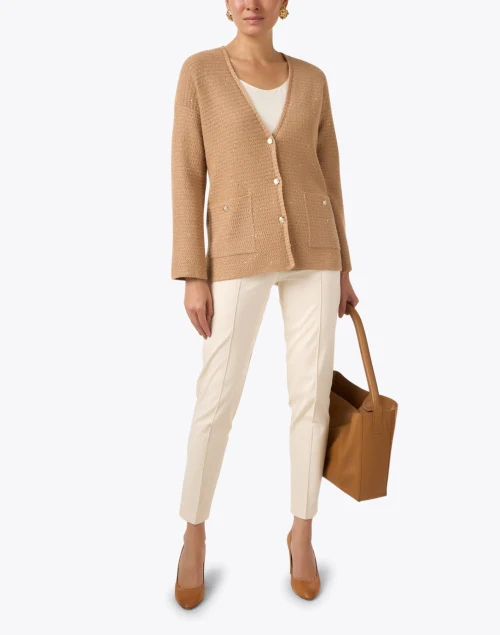 Sharon Ecru Pull On Pant