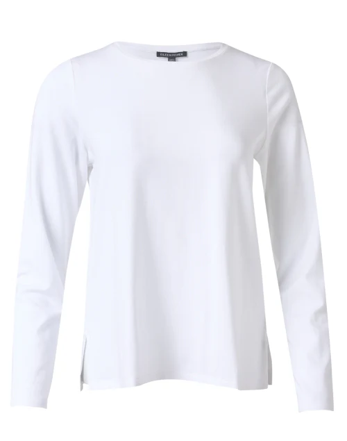 White Stretch Jersey Top