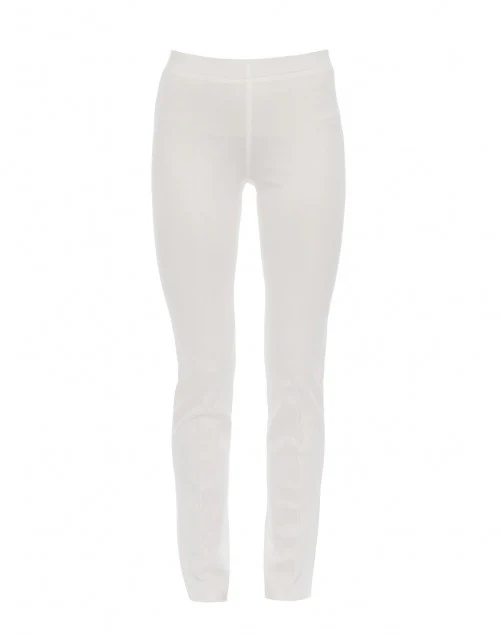 White Ponte Knit Pull On Pant