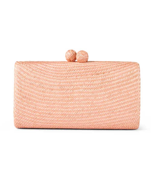 Mariah Peach Woven Clutch