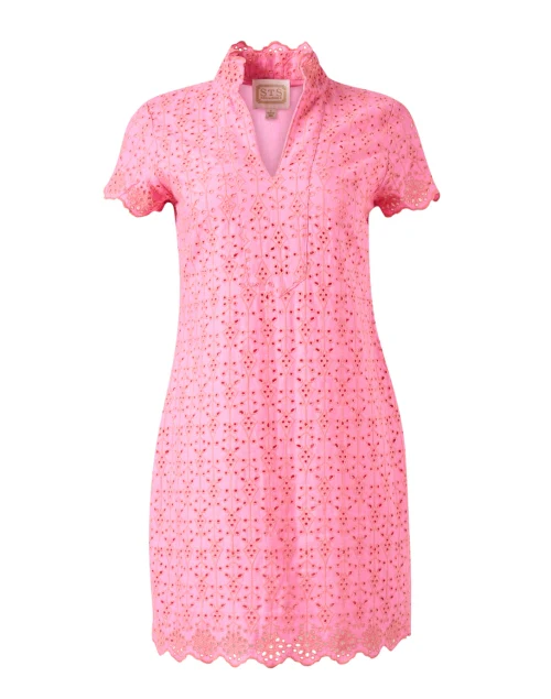 Pink Eyelet Tunic Dress