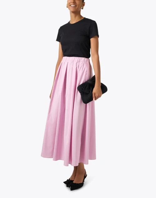Curvato Pink Pleated Skirt
